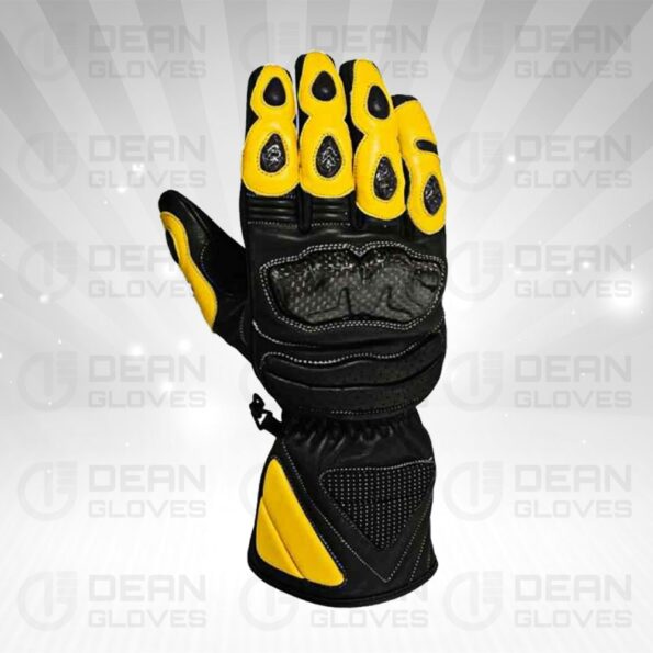 Cowhide Leather Motorcycle Racing Gloves with 3M Thinsulate Padding for Hand Protection