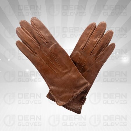 Premium Brown Leather Gloves